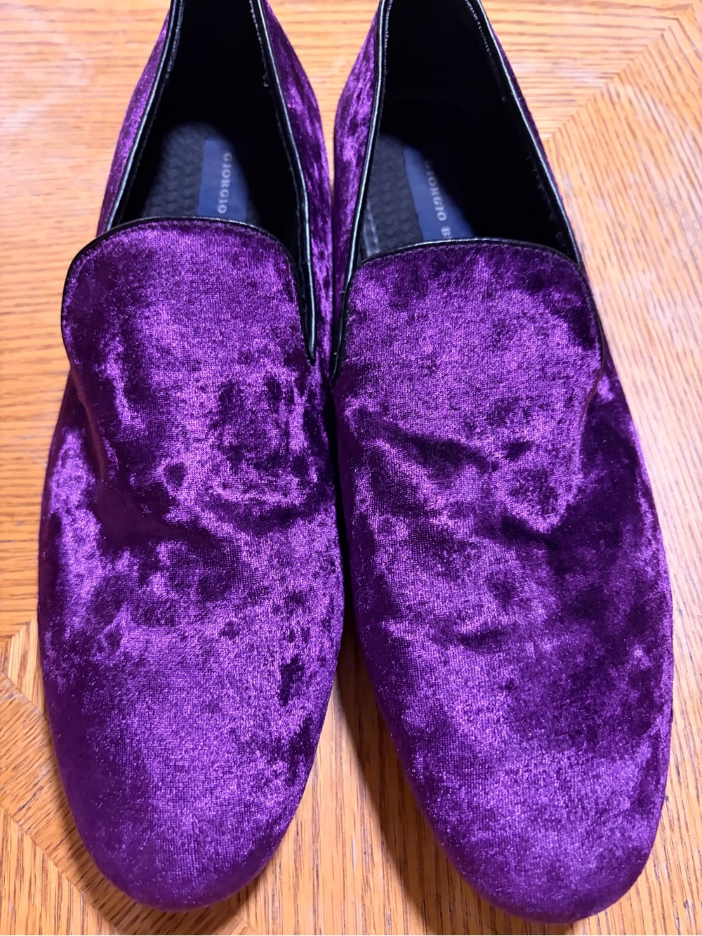 Purple Velvet loafers